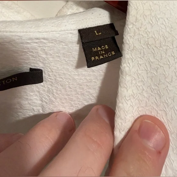 2010 Louis Vuitton Micro LV Monogram White Dress Shirt - Picture 3 of 7